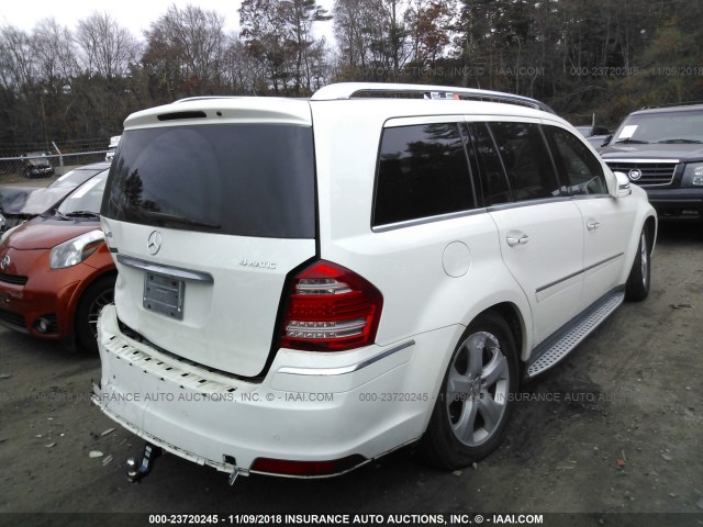 4JGBF7BE6BA640912 - 2011 MERCEDES-BENZ GL 450 4MATIC WHITE photo 4