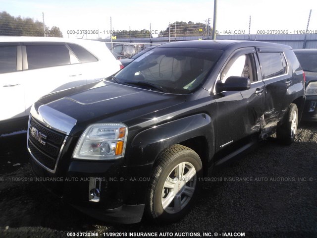 2GKALMEK9E6281666 - 2014 GMC TERRAIN SLE BLACK photo 2