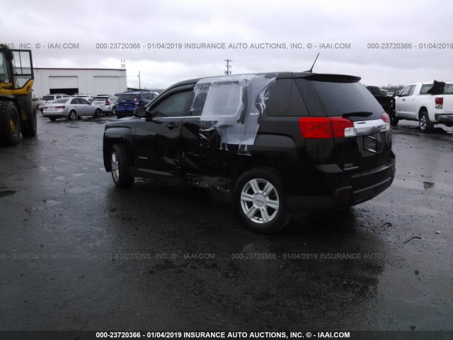 2GKALMEK9E6281666 - 2014 GMC TERRAIN SLE BLACK photo 3