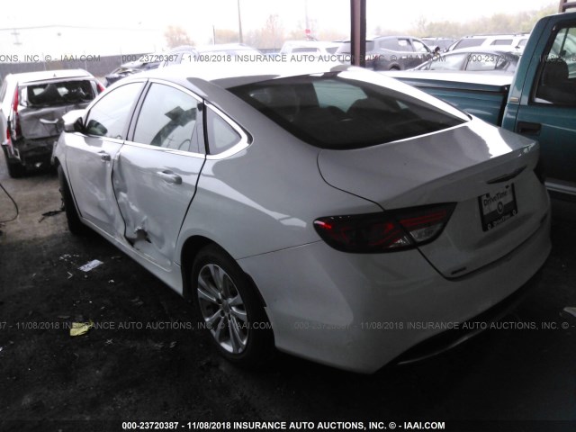 1C3CCCAB4FN657647 - 2015 CHRYSLER 200 LIMITED WHITE photo 3