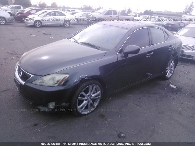 JTHBE262262004447 - 2006 LEXUS IS 350 BLACK photo 2