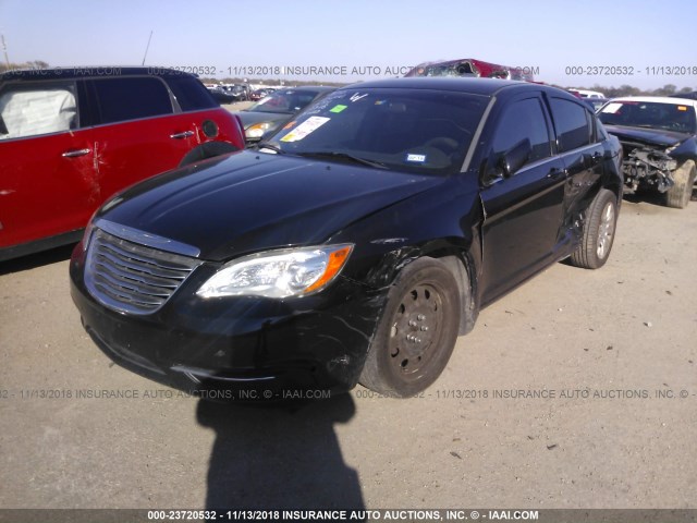 1C3CCBABXCN126961 - 2012 CHRYSLER 200 LX BLACK photo 2