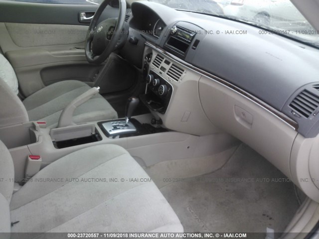 5NPEU46F96H153694 - 2006 HYUNDAI SONATA GLS/LX GOLD photo 5