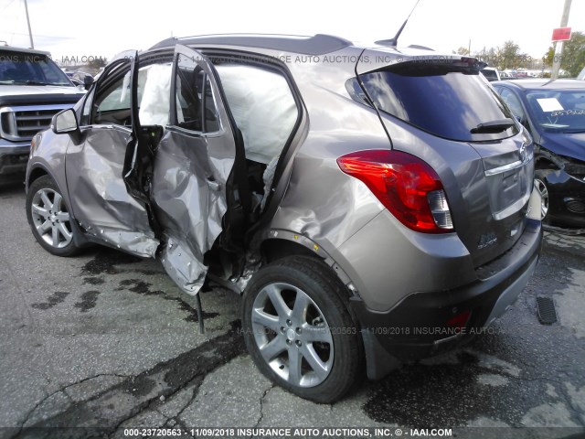 KL4CJHSB2EB553410 - 2014 BUICK ENCORE PREMIUM BROWN photo 3