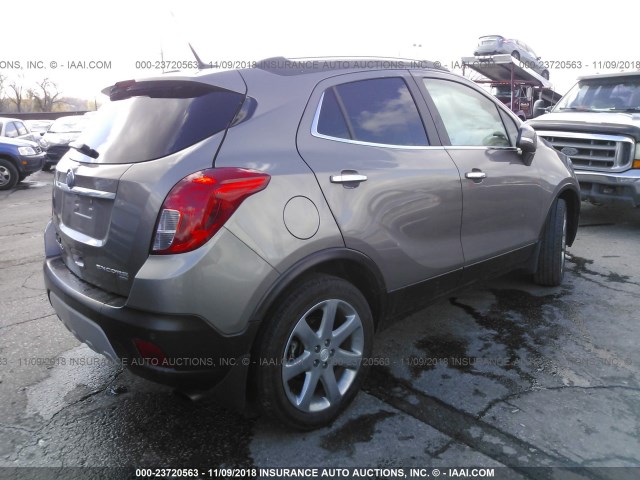 KL4CJHSB2EB553410 - 2014 BUICK ENCORE PREMIUM BROWN photo 4