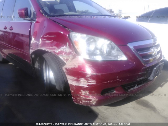 5FNRL38686B434363 - 2006 HONDA ODYSSEY EXL RED photo 6