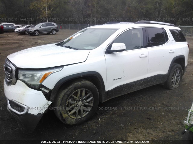 1GKKNMLS5HZ215190 - 2017 GMC ACADIA SLT-1 WHITE photo 2