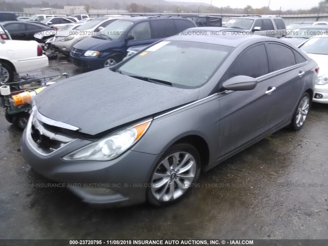 5NPEC4AC6DH529863 - 2013 HYUNDAI SONATA SE/LIMITED GRAY photo 2