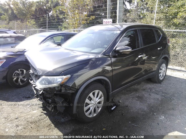 KNMAT2MT0FP512661 - 2015 NISSAN ROGUE S/SL/SV BLACK photo 2