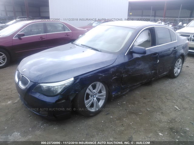 WBANV13549C155910 - 2009 BMW 528 XI Dark Blue photo 2