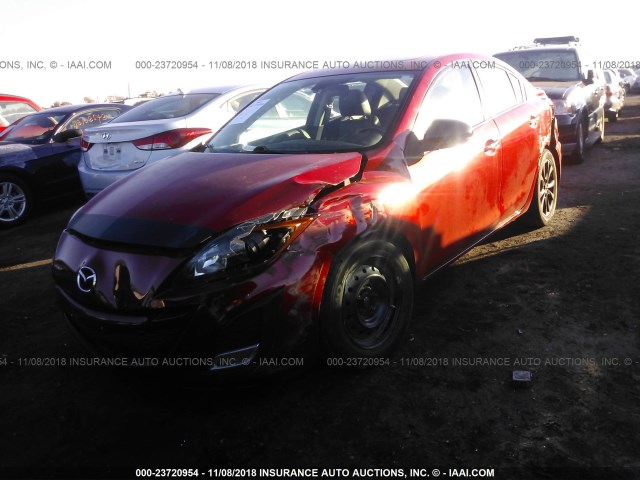 JM1BL1S67A1102303 - 2010 MAZDA 3 S RED photo 2