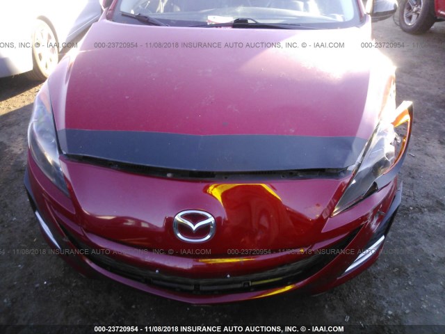 JM1BL1S67A1102303 - 2010 MAZDA 3 S RED photo 6