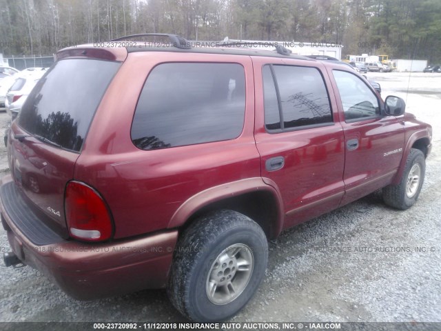 1B4HS28Y4XF632328 - 1999 DODGE DURANGO RED photo 4