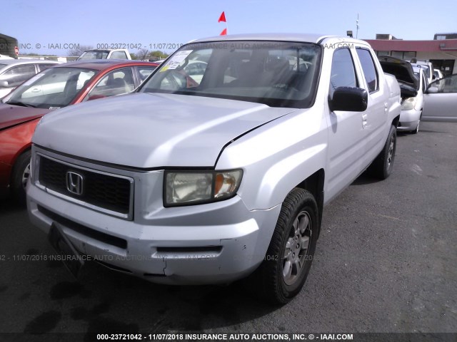 2HJYK16367H534352 - 2007 HONDA RIDGELINE RTX SILVER photo 2