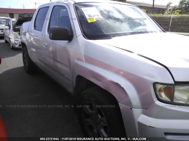 2HJYK16367H534352 - 2007 HONDA RIDGELINE RTX SILVER photo 6