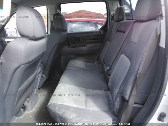 2HJYK16367H534352 - 2007 HONDA RIDGELINE RTX SILVER photo 8