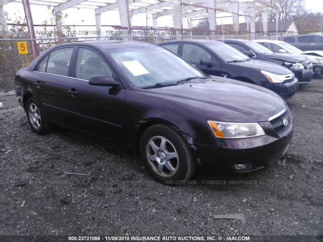 5NPEU46F56H088018 - 2006 HYUNDAI SONATA GLS/LX PURPLE photo 1