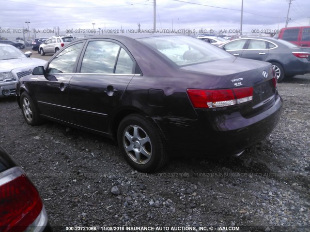 5NPEU46F56H088018 - 2006 HYUNDAI SONATA GLS/LX PURPLE photo 3