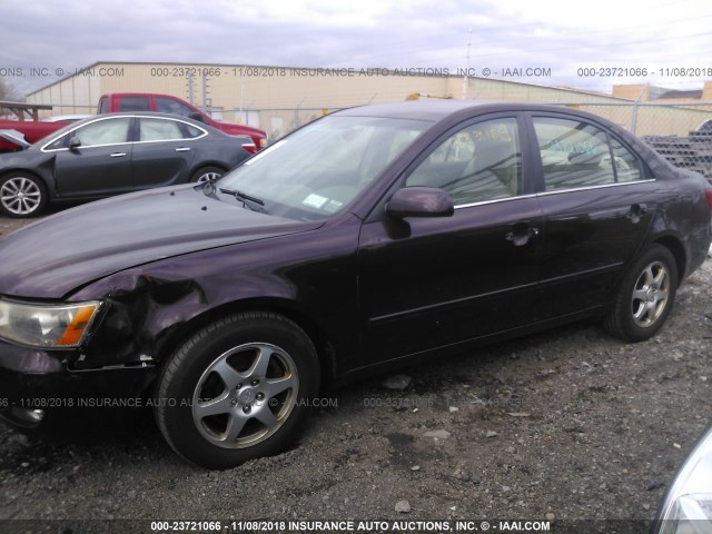 5NPEU46F56H088018 - 2006 HYUNDAI SONATA GLS/LX PURPLE photo 6