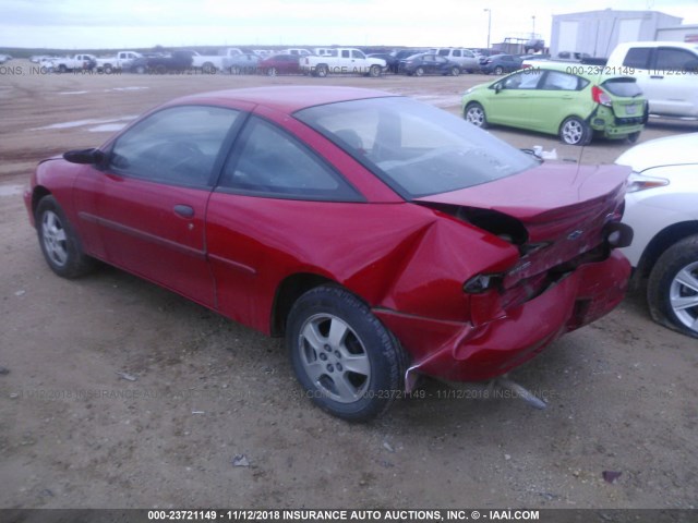 1G1JC124117144045 - 2001 CHEVROLET CAVALIER RED photo 3