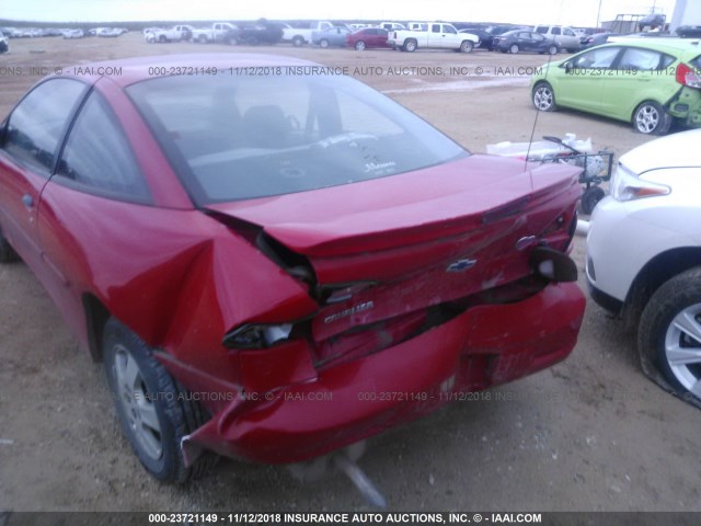 1G1JC124117144045 - 2001 CHEVROLET CAVALIER RED photo 6