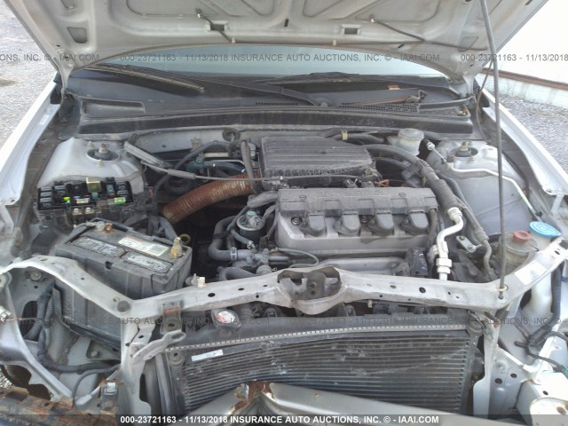 1HGEM22154L040673 - 2004 HONDA CIVIC DX VP SILVER photo 10