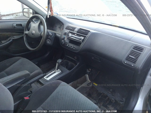 1HGEM22154L040673 - 2004 HONDA CIVIC DX VP SILVER photo 5