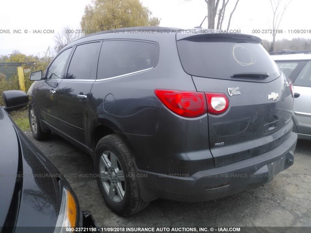 1GNLVFED2AJ270105 - 2010 CHEVROLET TRAVERSE LT BLACK photo 3