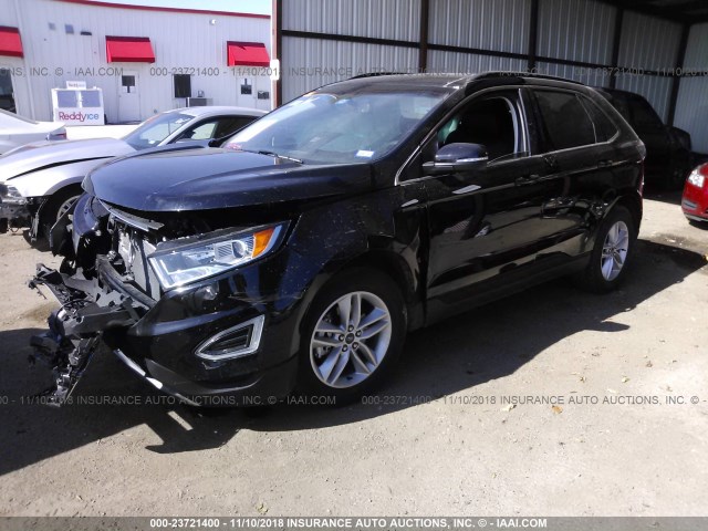 2FMPK3J89HBC63639 - 2017 FORD EDGE SEL BLACK photo 2