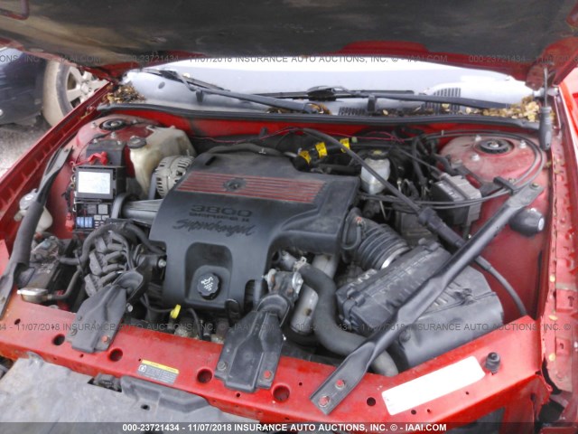 2G1WZ151349389437 - 2004 CHEVROLET MONTE CARLO SS SUPERCHARGED RED photo 10