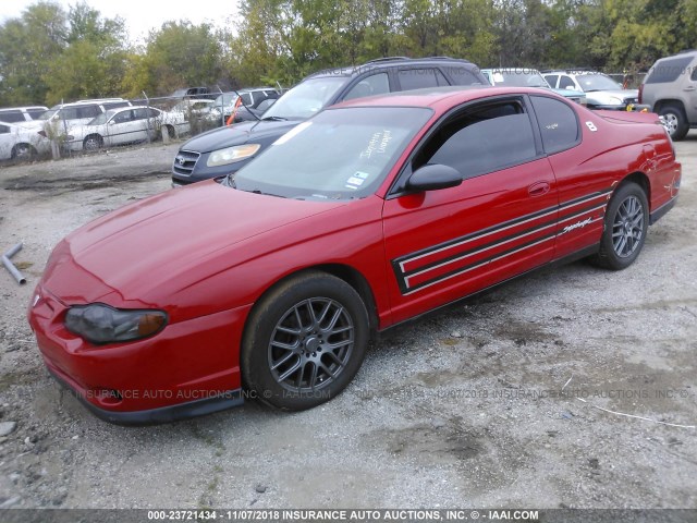 2G1WZ151349389437 - 2004 CHEVROLET MONTE CARLO SS SUPERCHARGED RED photo 2