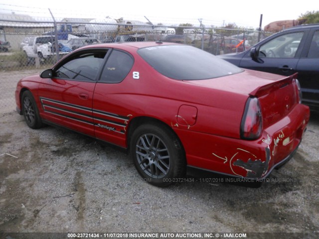 2G1WZ151349389437 - 2004 CHEVROLET MONTE CARLO SS SUPERCHARGED RED photo 3