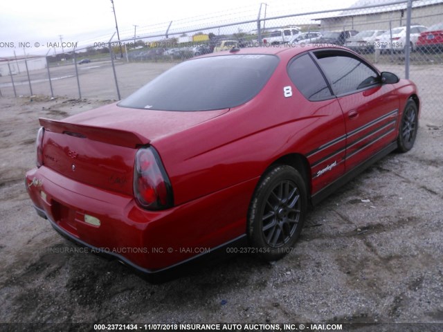 2G1WZ151349389437 - 2004 CHEVROLET MONTE CARLO SS SUPERCHARGED RED photo 4