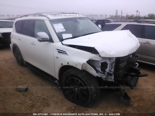 JN8AY2NE6H9705698 - 2017 NISSAN ARMADA PLATINUM WHITE photo 1