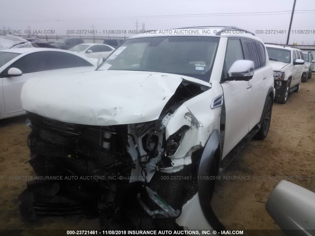 JN8AY2NE6H9705698 - 2017 NISSAN ARMADA PLATINUM WHITE photo 2