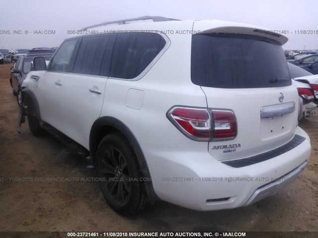 JN8AY2NE6H9705698 - 2017 NISSAN ARMADA PLATINUM WHITE photo 3