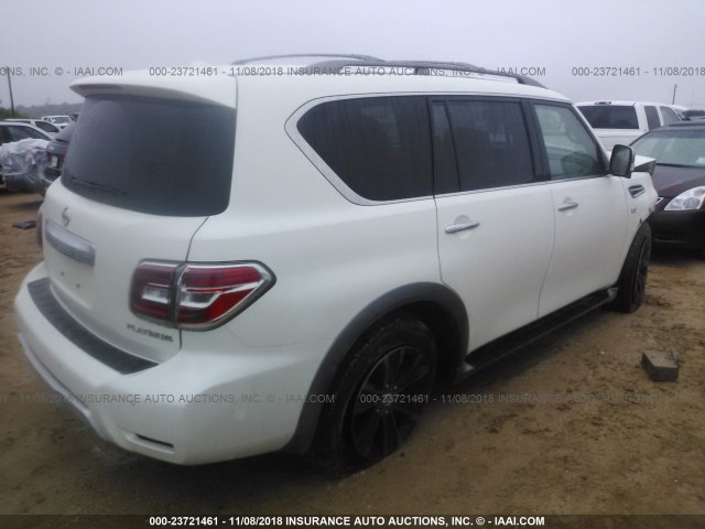 JN8AY2NE6H9705698 - 2017 NISSAN ARMADA PLATINUM WHITE photo 4