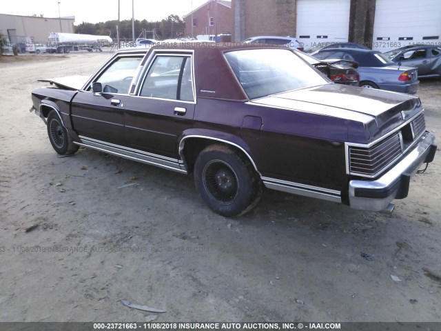 2MEBM74F9HX624671 - 1987 MERCURY GRAND MARQUIS GS MAROON photo 3