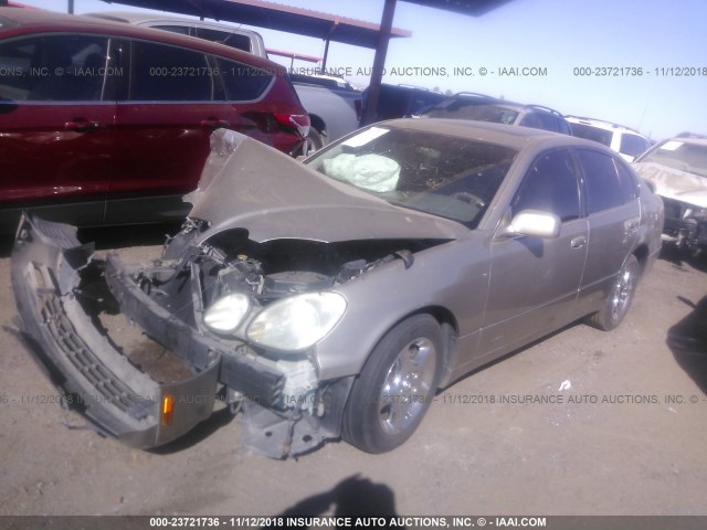 JT8BD68S0Y0087561 - 2000 LEXUS GS 300 GOLD photo 2