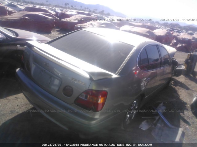 JT8BD68S0Y0087561 - 2000 LEXUS GS 300 GOLD photo 4