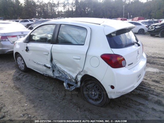 ML32A3HJ4EH024334 - 2014 MITSUBISHI MIRAGE DE WHITE photo 3