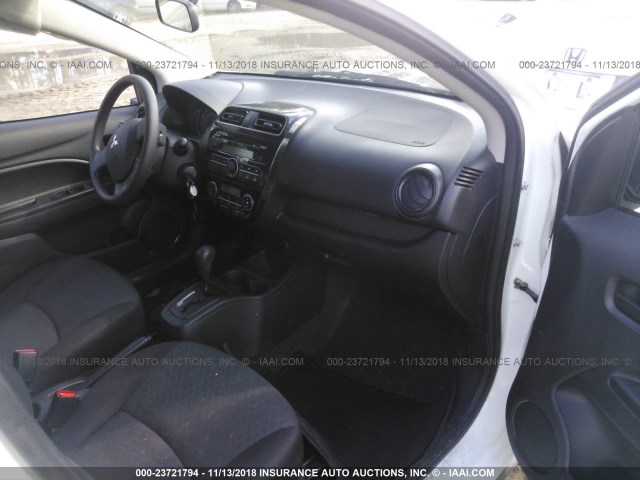 ML32A3HJ4EH024334 - 2014 MITSUBISHI MIRAGE DE WHITE photo 5