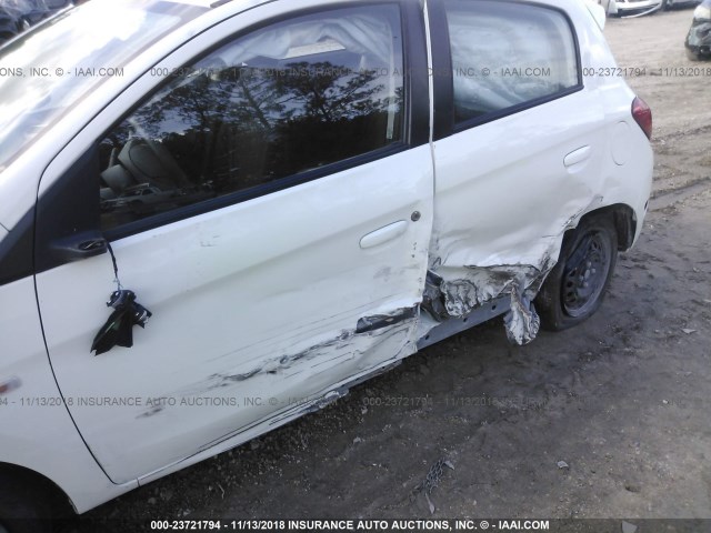 ML32A3HJ4EH024334 - 2014 MITSUBISHI MIRAGE DE WHITE photo 6