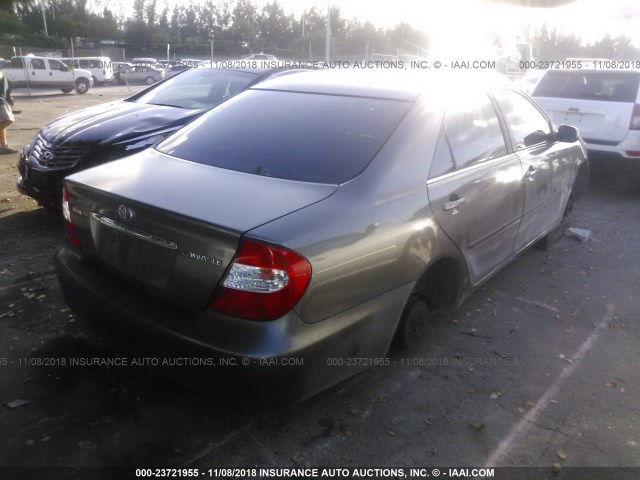 4T1BE32K63U702116 - 2003 TOYOTA CAMRY LE/XLE/SE GRAY photo 4