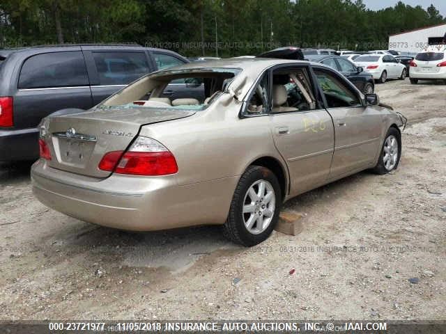 4T1BF28B23U277315 - 2003 TOYOTA AVALON XL/XLS TAN photo 4