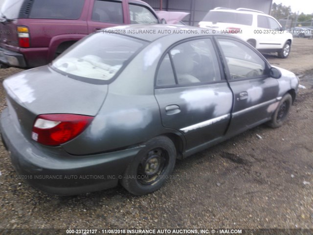 KNADC123716067292 - 2001 KIA RIO GREEN photo 4