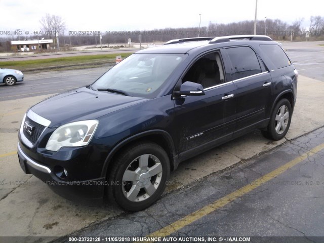 1GKER33708J183223 - 2008 GMC ACADIA SLT-2 BLUE photo 2