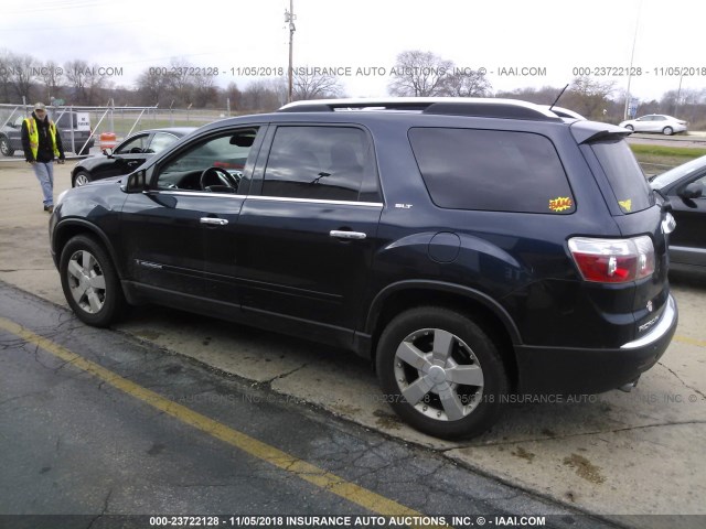 1GKER33708J183223 - 2008 GMC ACADIA SLT-2 BLUE photo 3