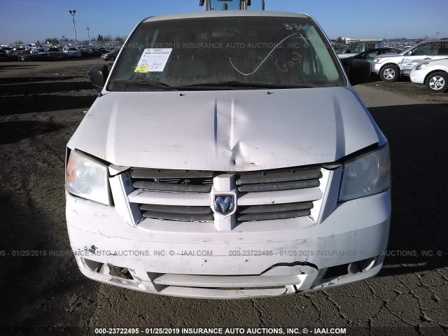 1D8HN44E69B504329 - 2009 DODGE GRAND CARAVAN SE WHITE photo 6