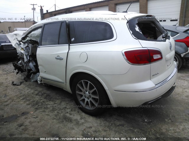 5GAKRBKD8EJ314654 - 2014 BUICK ENCLAVE WHITE photo 3